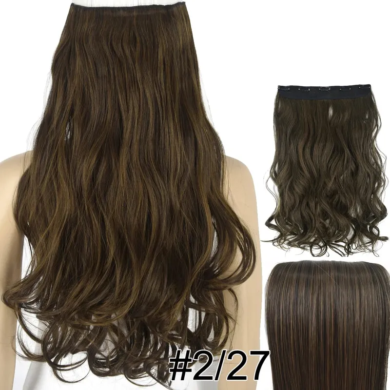 Synthetic Fiber Heat Resistant Wavy 5 Clips on Clip in hair Extensions 5002
