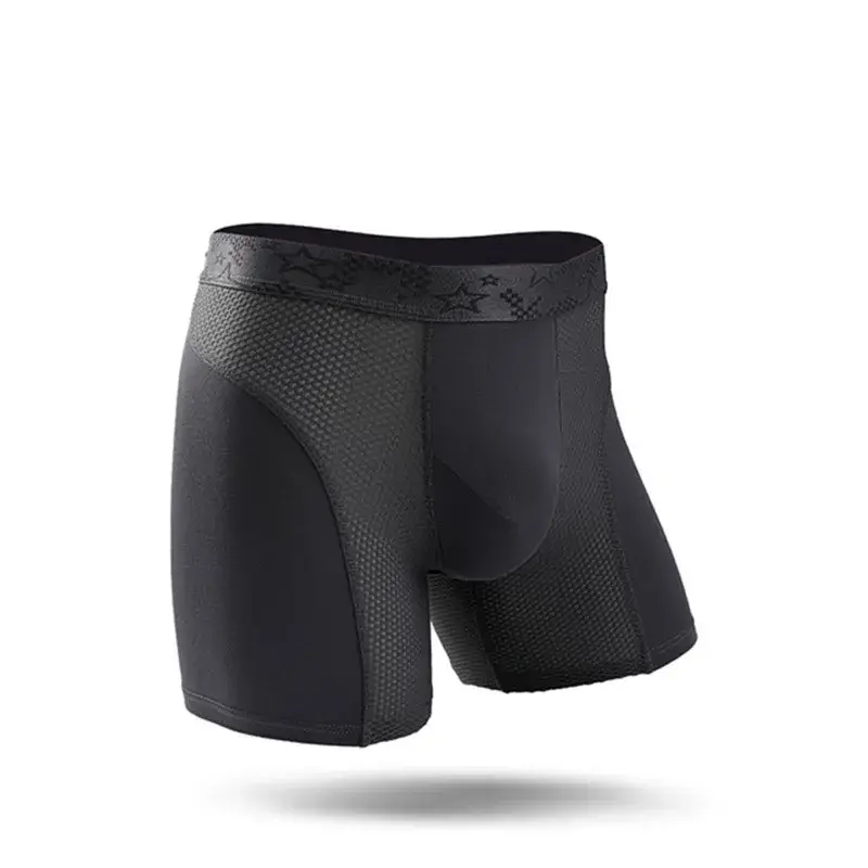 Herren Unterwäsche Modal Boxer Shorts Hombre Solide Mesh Atmungsaktive Höschen Mann Lange Bein Unterhose Cueca Calzoncillos XL-6XL