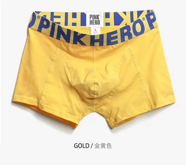 4 ST PINKHERO Modekalsonger för män, Snygg Bekväm Och Mjuk Slip Homme，Bomullsunderkläder Boxershorts,Calzoncillos Hombre