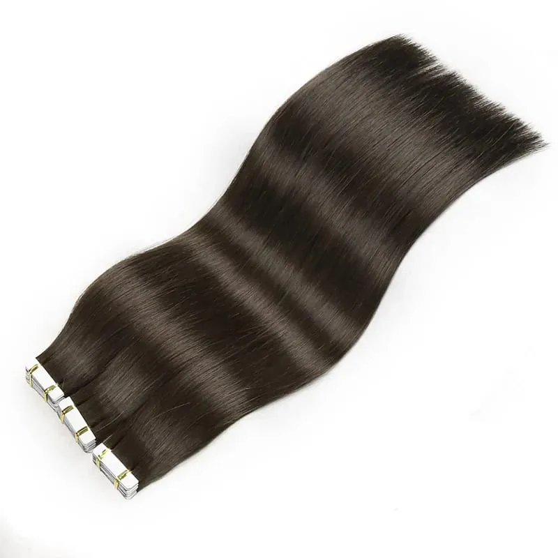 Toysww Russian Tape In Virgin Remy Hair Extensions From One Donor Cuticle Intact Adhesive Premium Tape in Virgin Hair 50g 100g