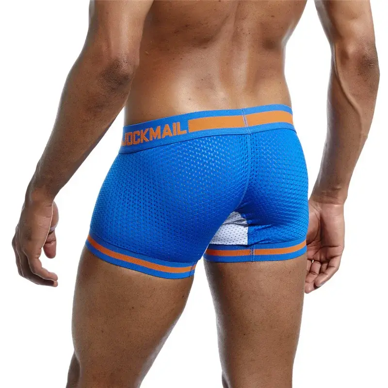 Malha de algodão roupa interior masculina moda cintura baixa briefs shorts esportes casuais boxer troncos — image 27