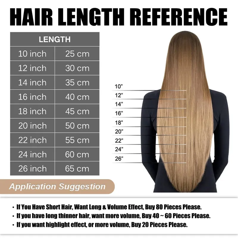 Bande dans les Extensions de cheveux cheveux humains 100% réel Remy Extension de cheveux humains Balayage faits saillants couleur 2.0 g/pièce 16 18 20 22 pouces