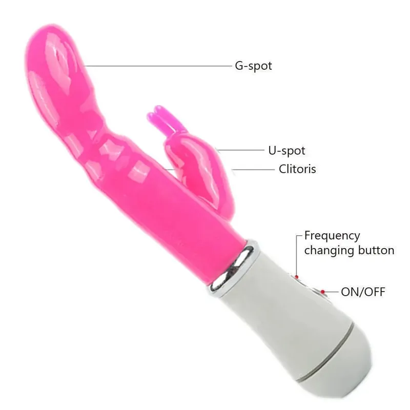 G Spot Rabbit Vibrator for Women Dual Vibration Dildo Waterproof Female Vagina Clitoris Massager Adult Sex Toys Erotic Products