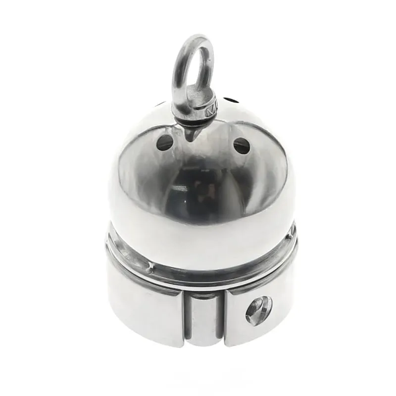Heavy Stainless Steel Ball Stretcher Gay Scrotum Pendant Metal Lockable CBT Testicle Weight Restraint 18+ Chastity Man Sex Toys