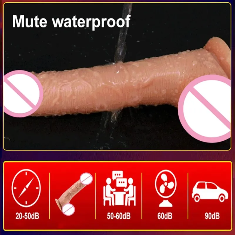 Vibração telescópica empurrando vibrador realista masturbação feminina com ventosa aquecimento pênis controle remoto pau para mulher