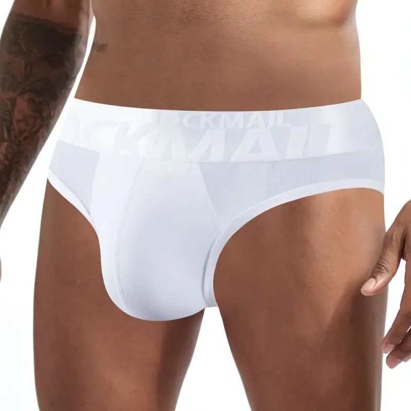 Jockmail Celana Dalam Pria Seksi Celana Dalam Katun Rendah Naik Renda Benang Jaring, Celana Pendek Musim Panas Sejuk Calzoncillos Hombre Slip