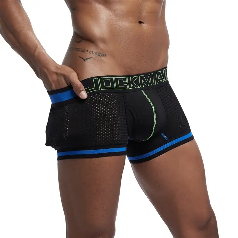 Malha de algodão roupa interior masculina moda cintura baixa briefs shorts esportes casuais boxer troncos — image 16