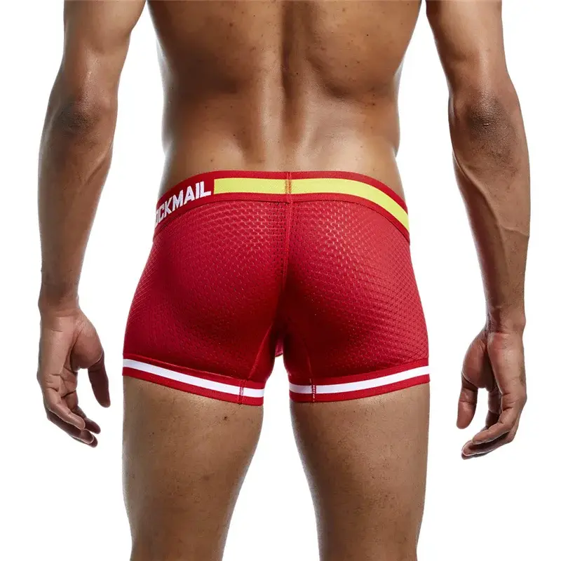 Malha de algodão roupa interior masculina moda cintura baixa briefs shorts esportes casuais boxer troncos — image 25