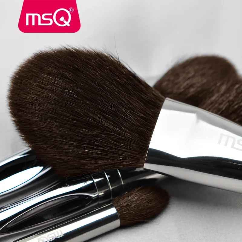 MSQ 새로운 프로페셔널 11pcs 파우더 메이크업 브러쉬 세트 클래식 아이 섀도우 립 파운데이션 메이크업 브러쉬 염소/말 머리 PVC 손잡이