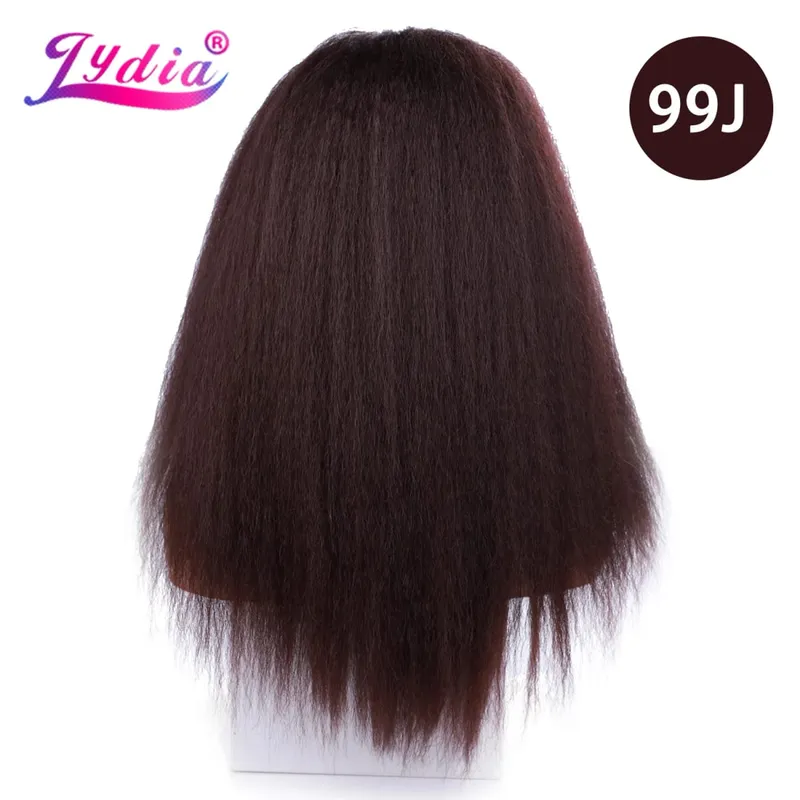 Lydia 8Pcs /Set With18Clips-In Synthetic Kinky Staight Hair Extensions Long Heat Resistant Hair-Pieces16-20 Inches Afro American
