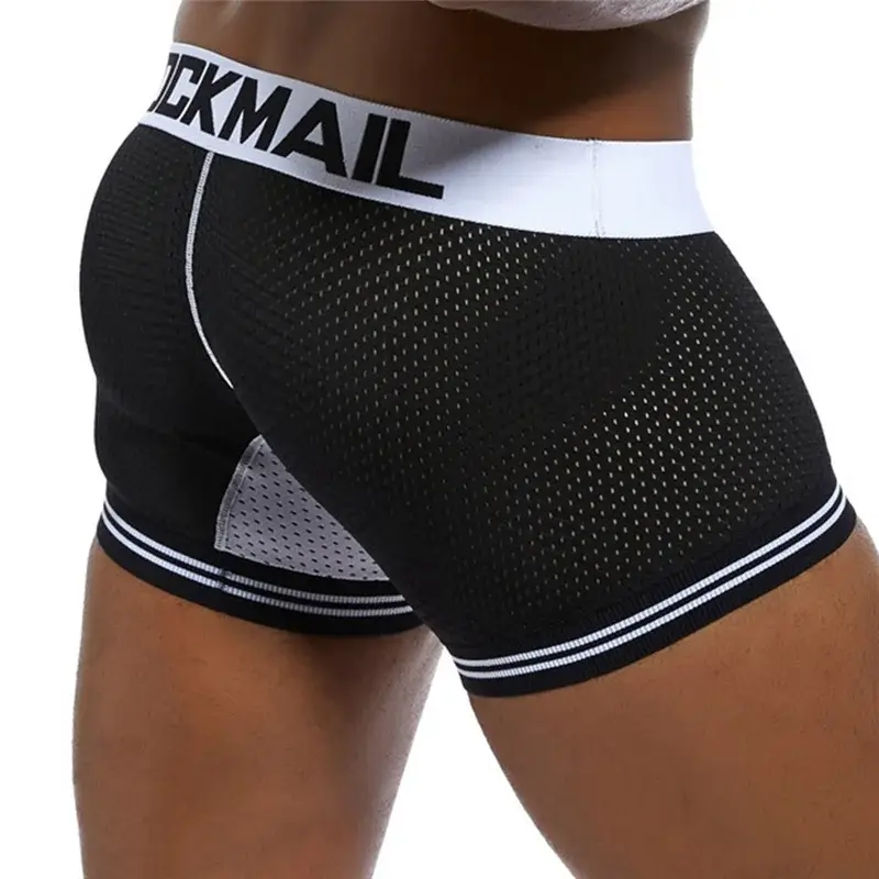 Malha de algodão roupa interior masculina moda cintura baixa briefs shorts esportes casuais boxer troncos — image 37