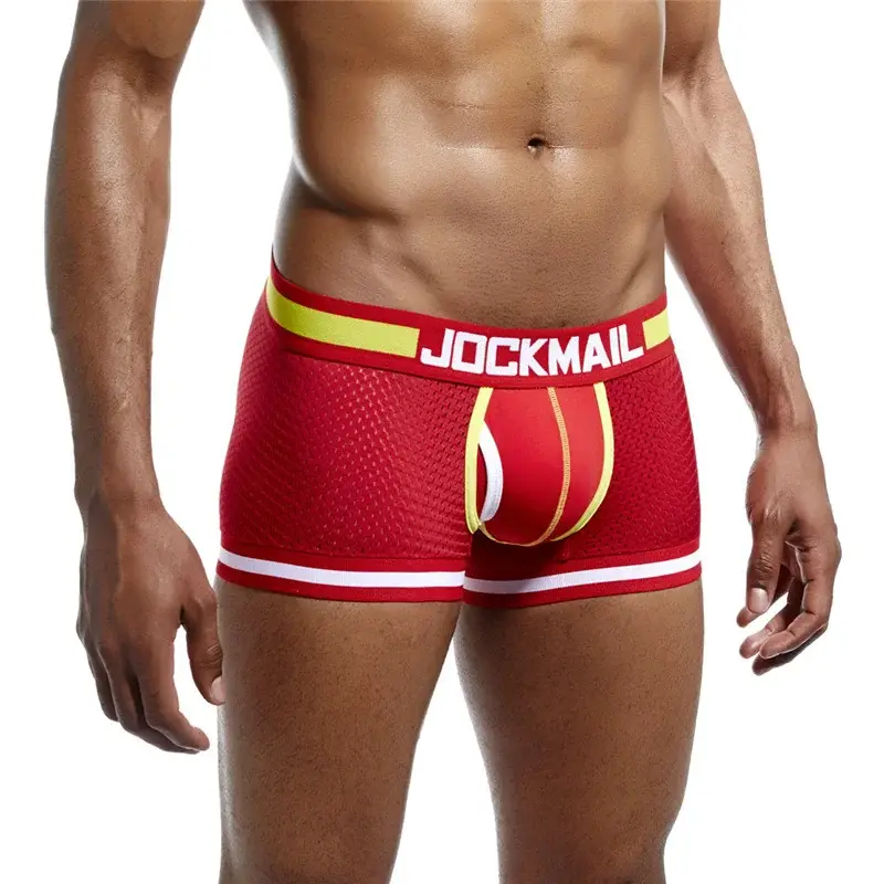 Malha de algodão roupa interior masculina moda cintura baixa briefs shorts esportes casuais boxer troncos — image 24
