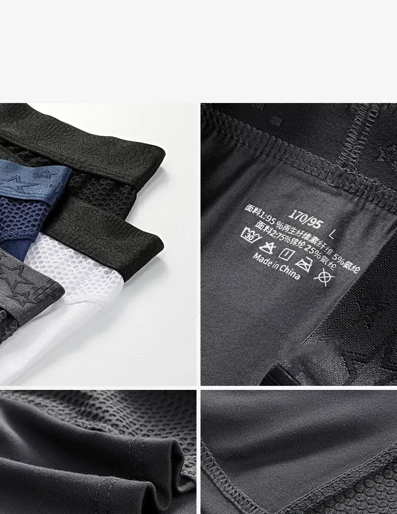Herren Unterwäsche Modal Boxer Shorts Hombre Solide Mesh Atmungsaktive Höschen Mann Lange Bein Unterhose Cueca Calzoncillos XL-6XL