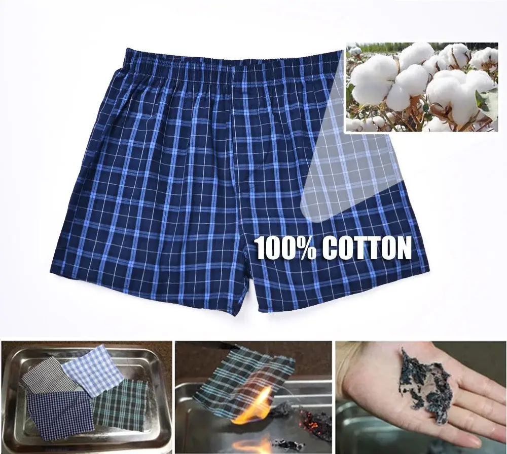 Mens Underwear Boxers Shorts Casual Cotton Sleep Underpants Packag High Quality Plaid Loose Comfortable Homewear Striped Panties — image 5