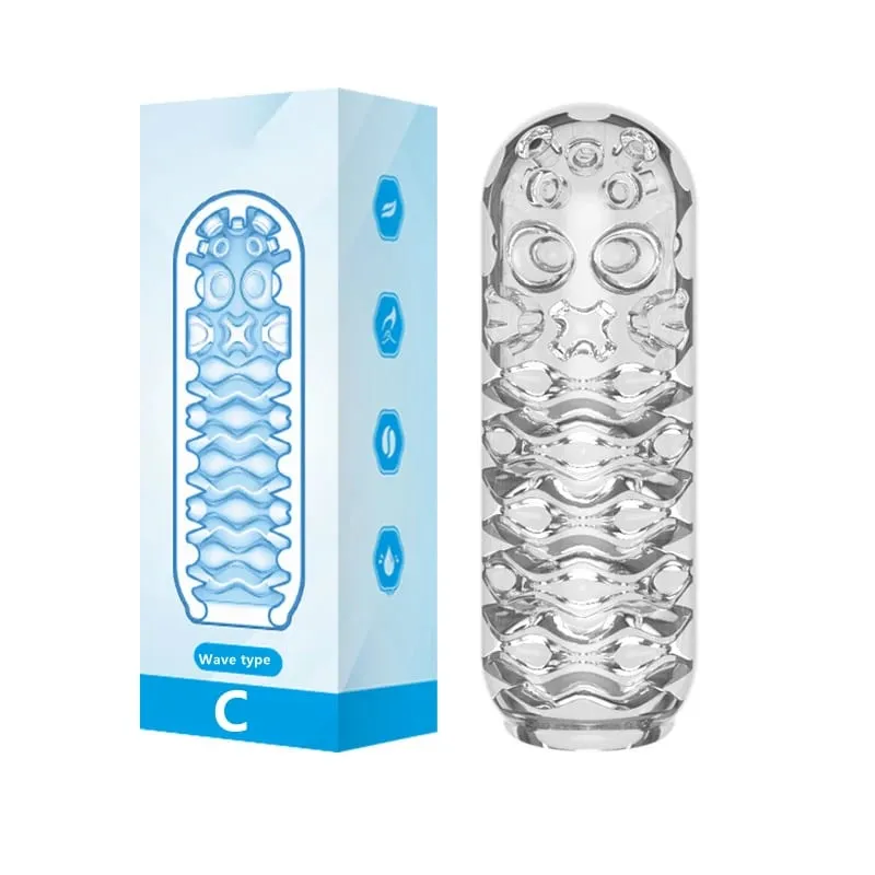 Pleasent Aircraft Cup Male Masturbators Masturbation Device Soft Clear Pocket Pussy Penis Sleeve Training Adult Sex Toys for Men — image 7