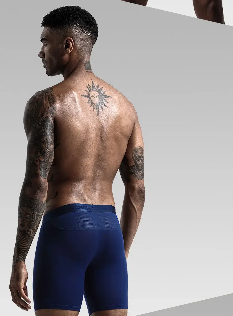 Mens Underwear Modal Boxers Shorts Homme Panties Man U Convex Pouch Middle Long Leg Underpants Lalaki Cueca calzoncillo Malaking Sukat