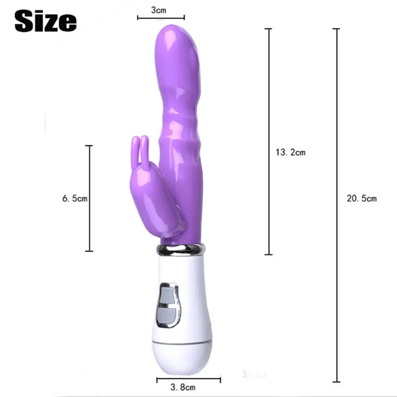 G Spot Rabbit Vibrator for Women Dual Vibration Dildo Waterproof Female Vagina Clitoris Massager Adult Sex Toys Erotic Products