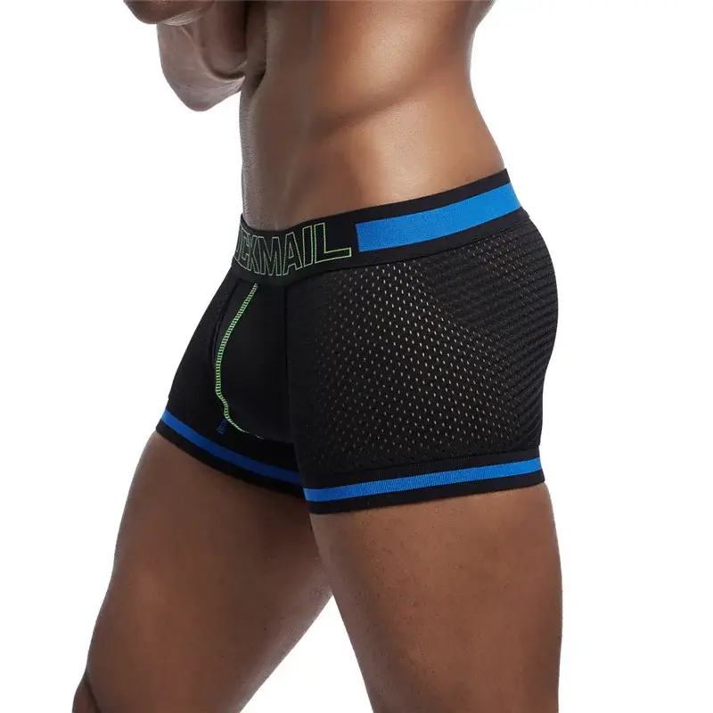 Malha de algodão roupa interior masculina moda cintura baixa briefs shorts esportes casuais boxer troncos — image 17