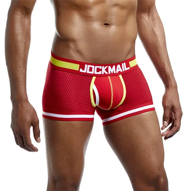Malha de algodão roupa interior masculina moda cintura baixa briefs shorts esportes casuais boxer troncos — image 22