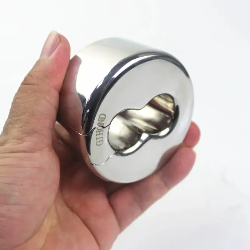 8 Sizes Stainless Steel Ball Stretcher Cockring 8 Groove Scrotum Rings Pendant Bondage Cockring Adult Sex Toys for Men BB2-162