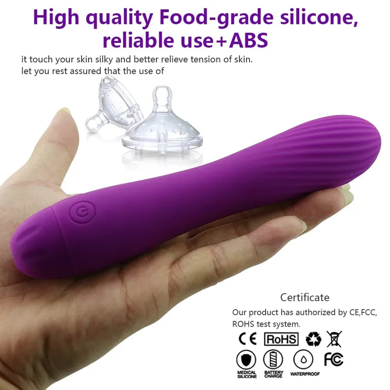 Vajina Stimülasyonu için Vibratör Titreşimli Silikon Şarj Edilebilir G Spot Yapay Penis Vibratör Masaj 7 Titreşim Desenleri Seks Oyuncak Kadın