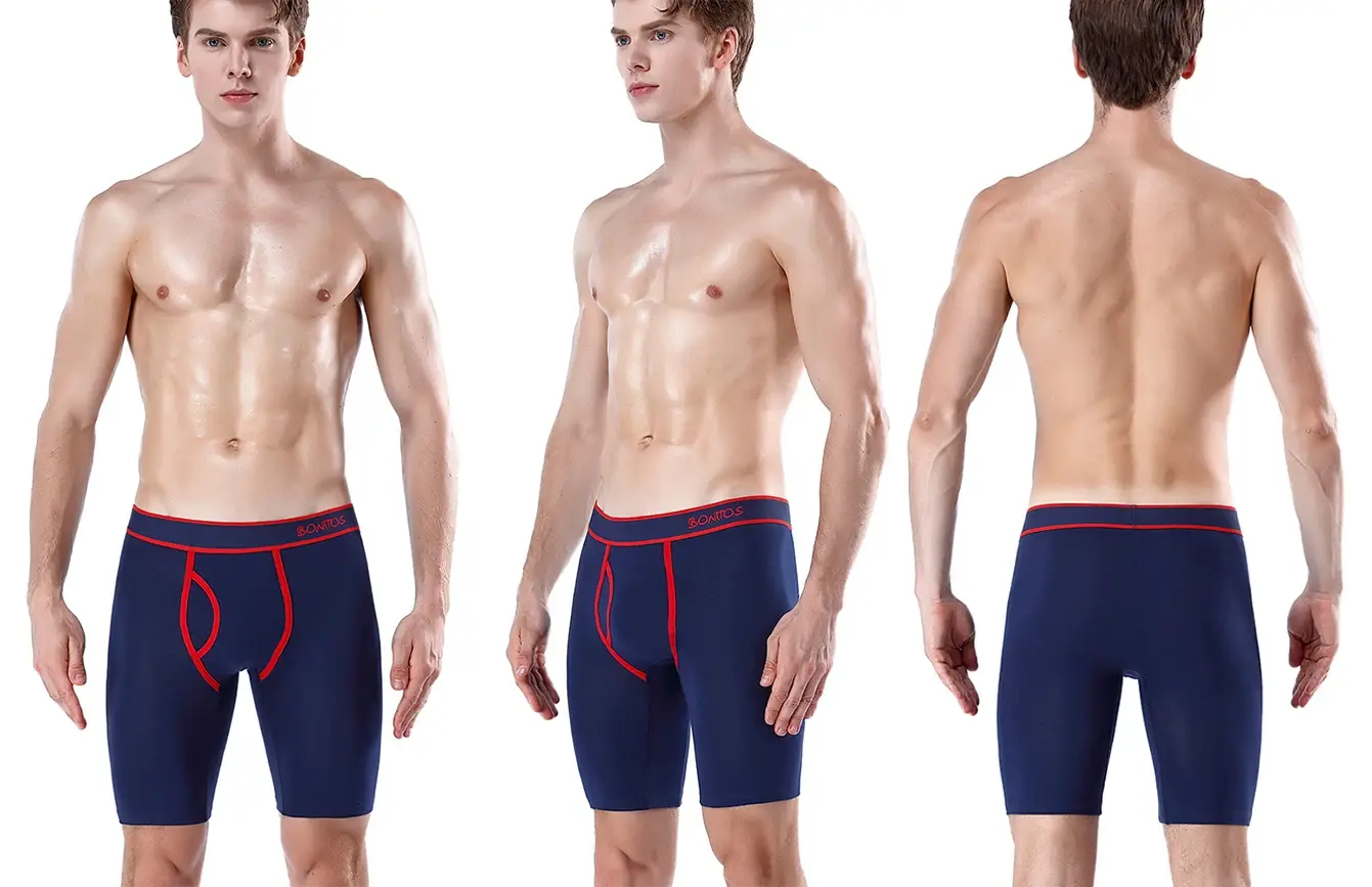 5Pcs Set Men Boxer Long Leg Underwear Men Underpants Male Panties Cotton Sexy BoxerShorts Boxer Shorts Brand Slip