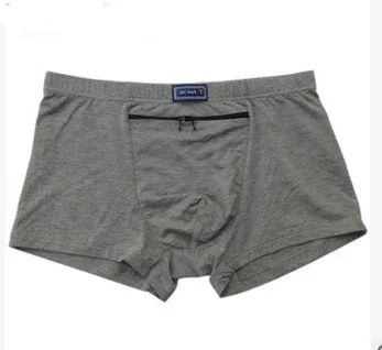 Dropship Pakaian Dalam Anti Maling Pria Celana Dalam Boxer Empat Kuartal Saku Besar Anti Maling, Celana Dalam Ritsleting Tunggal