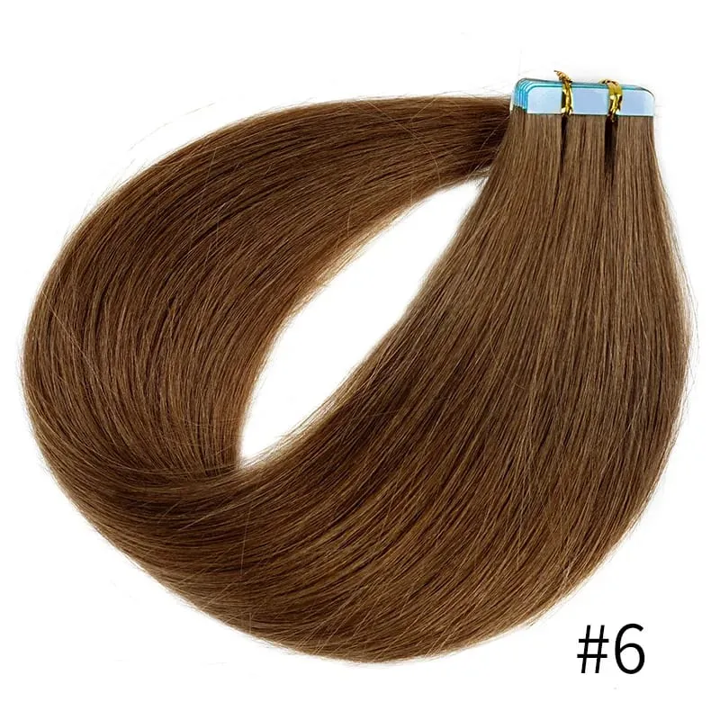 Doreen Châu Âu 100% Tóc Thật Của Con Người Băng Trong Phần Mở Rộng 16 Đến 24 50G 2.5G/cáiOmbre Đen Bạc xám Tóc PU Liền Mạch Băng Ins