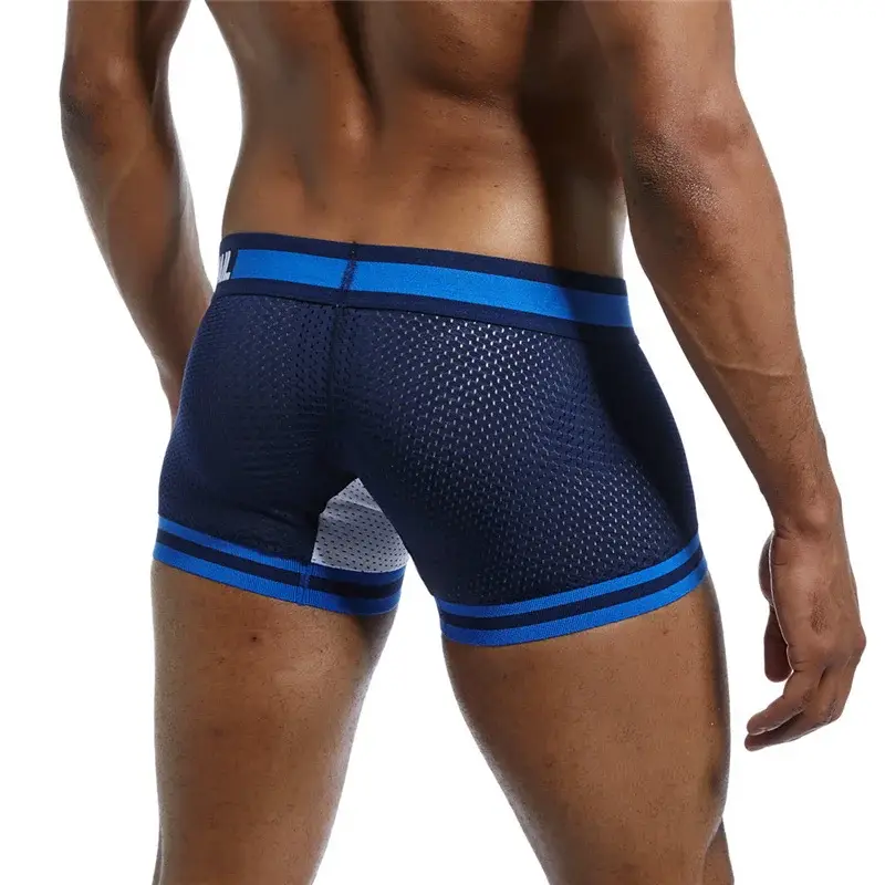 Malha de algodão roupa interior masculina moda cintura baixa briefs shorts esportes casuais boxer troncos — image 13