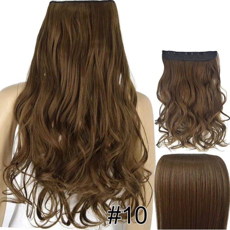 Synthetic Fiber Heat Resistant Wavy 5 Clips on Clip in hair Extensions 5002