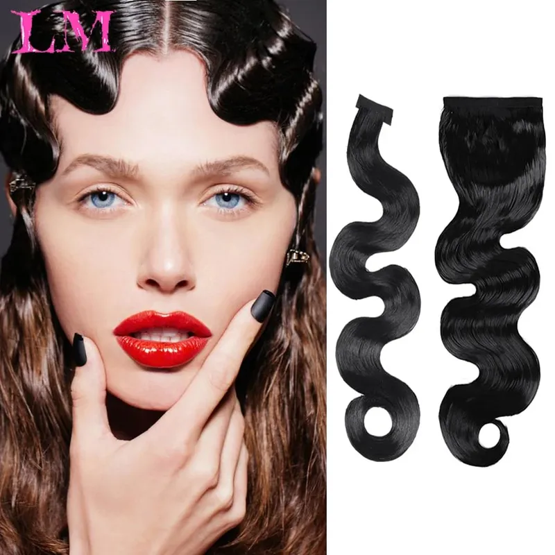 LM Wig Vintage Wavy Wig Bangs Hat for Women Hair Extension Long Curly Wigs Space Hair Bun Surround Headband for Daily Use