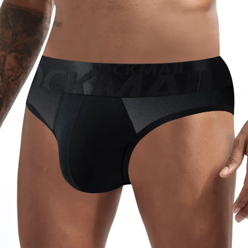 Jockmail Celana Dalam Pria Seksi Celana Dalam Katun Rendah Naik Renda Benang Jaring, Celana Pendek Musim Panas Sejuk Calzoncillos Hombre Slip