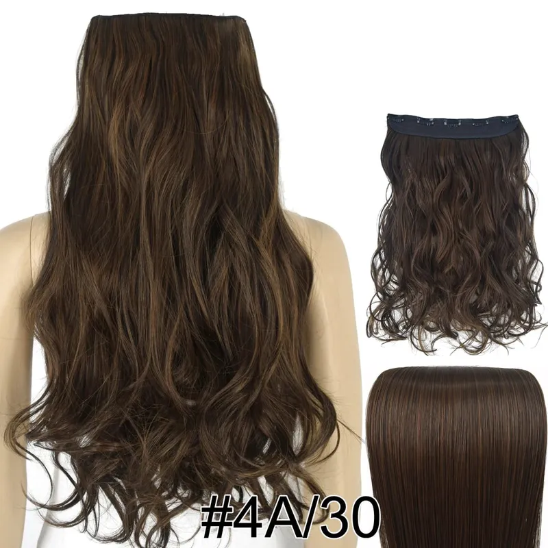 Synthetic Fiber Heat Resistant Wavy 5 Clips on Clip in hair Extensions 5002