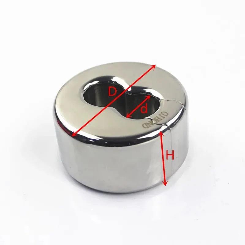 8 Sizes Stainless Steel Ball Stretcher Cockring 8 Groove Scrotum Rings Pendant Bondage Cockring Adult Sex Toys for Men BB2-162