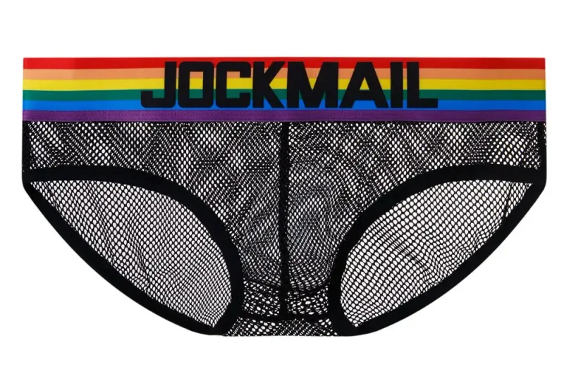 Jockmail Celana Dalam Pria Seksi Celana Dalam Katun Rendah Naik Renda Benang Jaring, Celana Pendek Musim Panas Sejuk Calzoncillos Hombre Slip