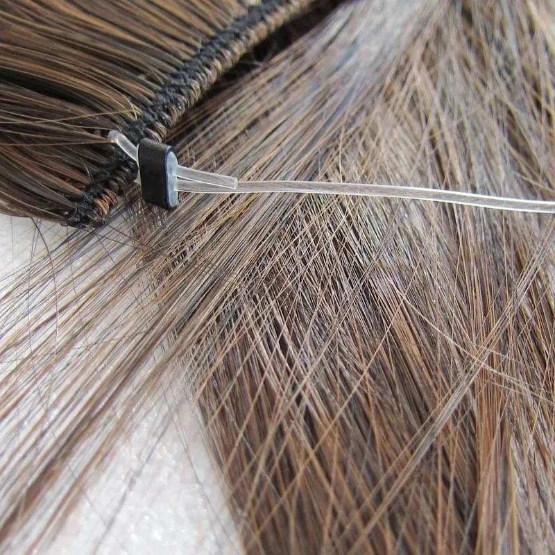 Jeedou Wavy Hair Extension Elasticity Invisible Wire Fish Line One Piece No Clips Synthetic Hairpieces Ombre Color For Ladies