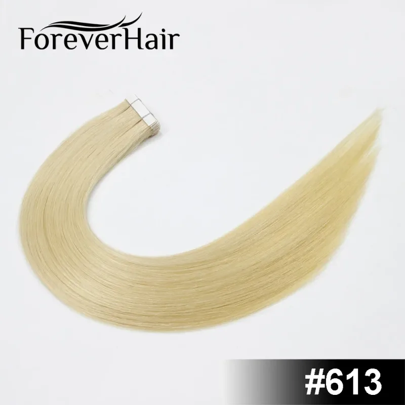 2.0 g/pz 20 "20 Pz Remy Tape nelle estensioni dei capelli Colore pianoforte Estensioni dei capelli umani con trama della pelle dritta senza soluzione di continuità