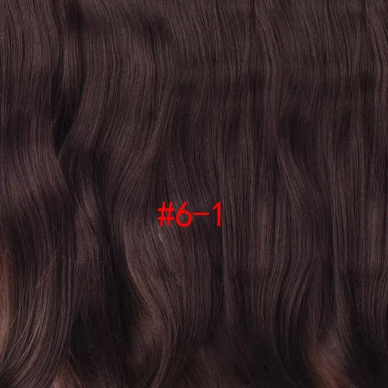 Silike 180g Fish Line Synthetic Wavy Clips in One Piece Hair Extensions 24 inch 17 Colors Heat Resistant Hair Extension