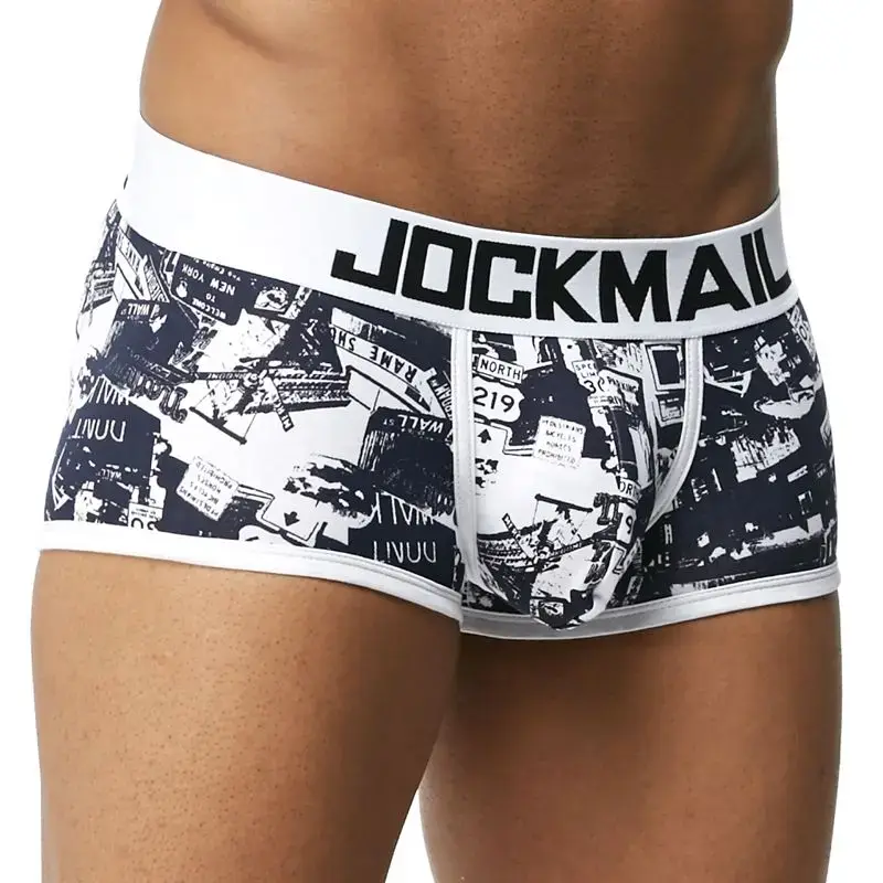 Male Panties Breathable Boxers Cotton Sexy Men Underwear U convex pouch Gay Underpants Printed 17 models boxershorts