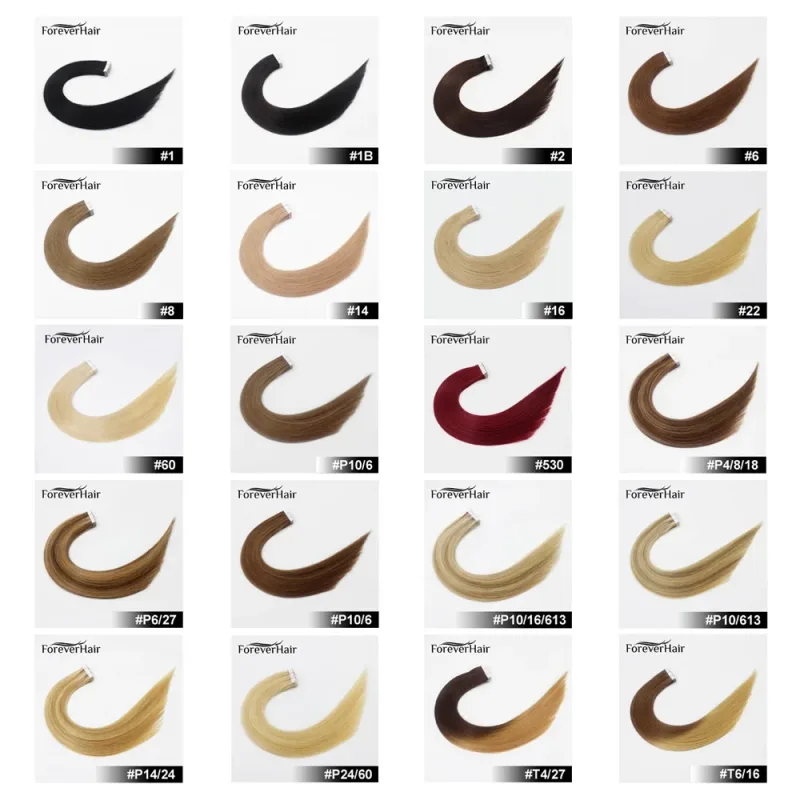 2.0 g/pz 20 "20 Pz Remy Tape nelle estensioni dei capelli Colore pianoforte Estensioni dei capelli umani con trama della pelle dritta senza soluzione di continuità