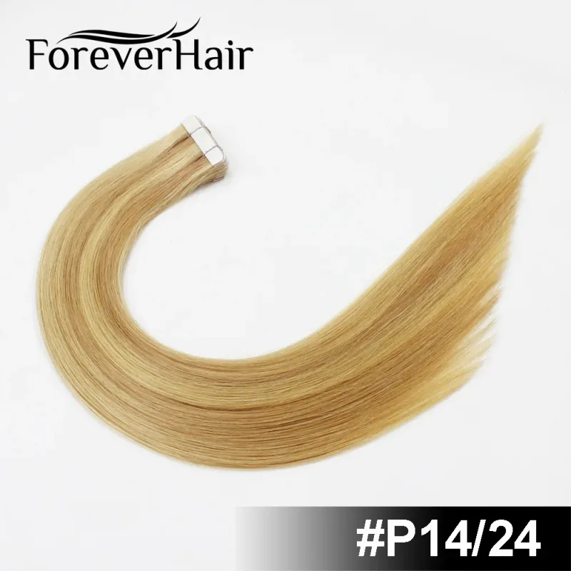 2.0 g/pz 20 "20 Pz Remy Tape nelle estensioni dei capelli Colore pianoforte Estensioni dei capelli umani con trama della pelle dritta senza soluzione di continuità