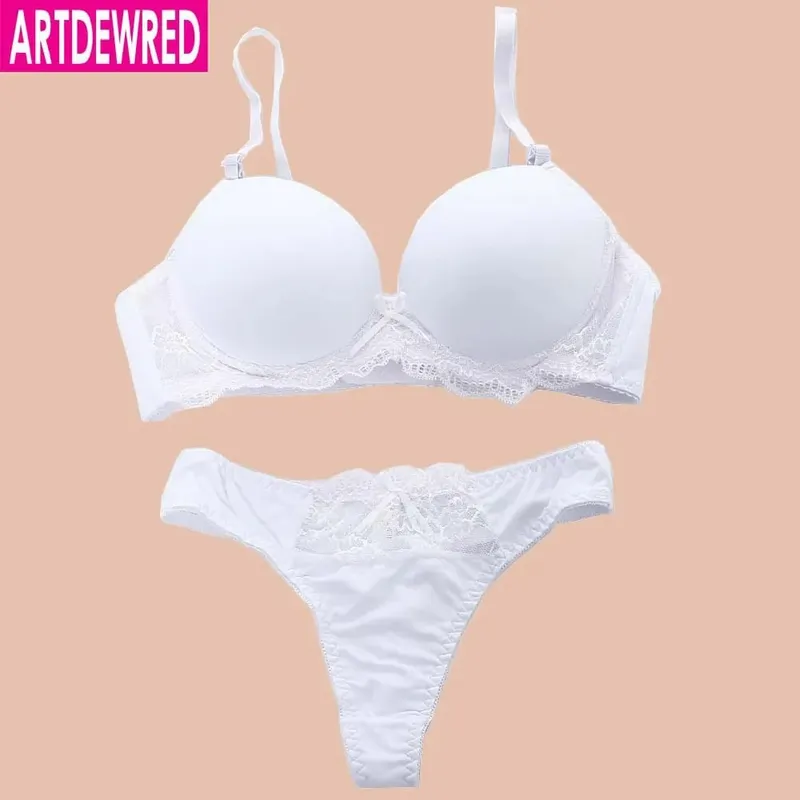 Bagong 2020 Brand Sexy Seamless One Piece Intimate Bras at Brief Sets Underwear Para sa Babaeng Babaeng Push Up Plunge Dress Mga Bra Set
