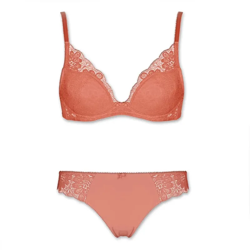 Mierside YW005 Kadın Şeffaf Sutyen Setleri Dantel çiçekler Lingerie Seksi Sütyen Ultra Ince İç Seti Artı Size32-38 A/B/C/D/DD/DDD/E