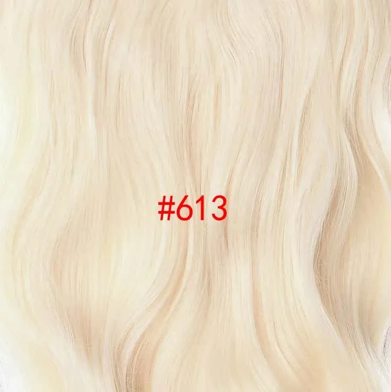 Silike 180g Fish Line Synthetic Wavy Clips in One Piece Hair Extensions 24 inch 17 Colors Heat Resistant Hair Extension