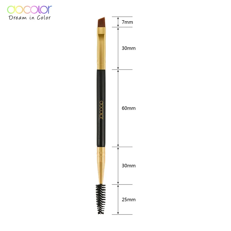 Docolor 5/10 τμχ Λευκό μαύρο επαγγελματικό πινέλα μακιγιάζ για βλεφαρίδες με λεπτές τρίχες Χονδρική βούρτσα για τα φρύδια με γωνία
