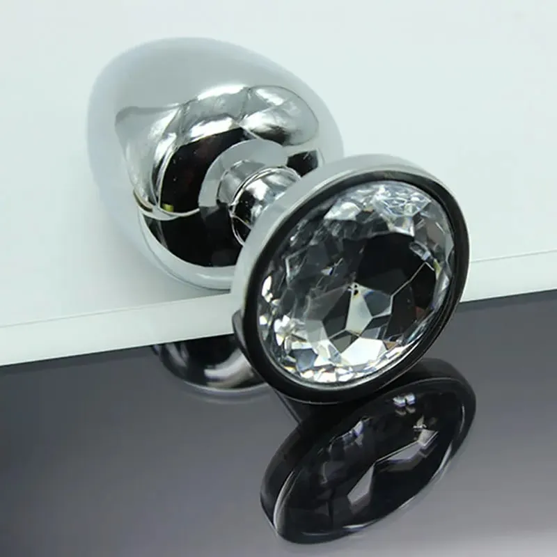 diamond Metal Anal Toys Butt Plug Stainless Steel crystal Anal Plug Sex Toys for women bullet Sex Products For Adults Smooth — image 5