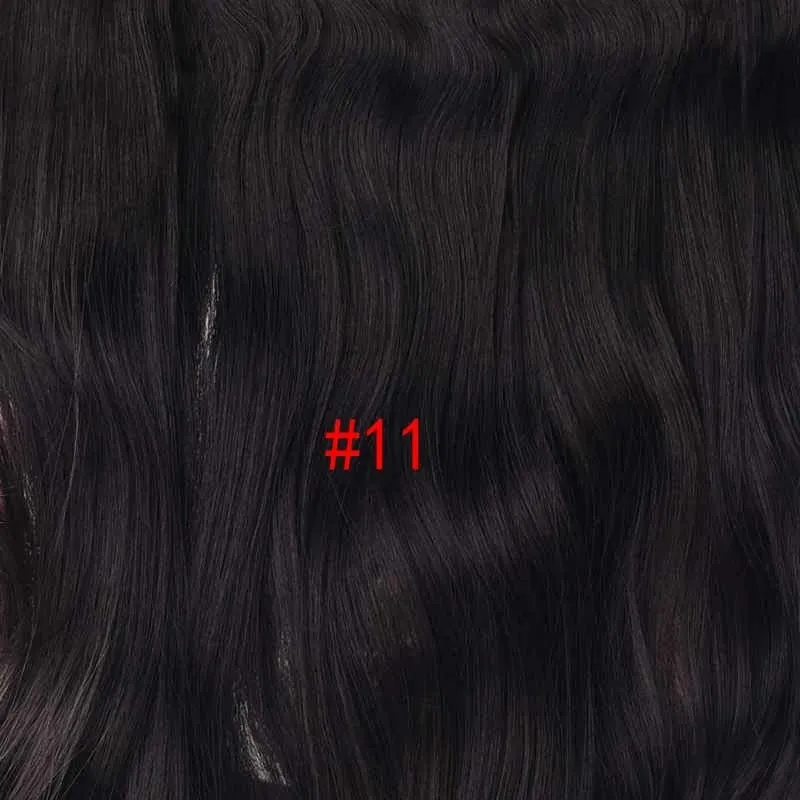 Silike 180g Fish Line Synthetic Wavy Clips in One Piece Hair Extensions 24 inch 17 Colors Heat Resistant Hair Extension