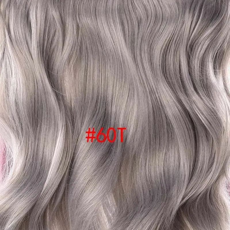 Silike 180g Fish Line Synthetic Wavy Clips in One Piece Hair Extensions 24 inch 17 Colors Heat Resistant Hair Extension