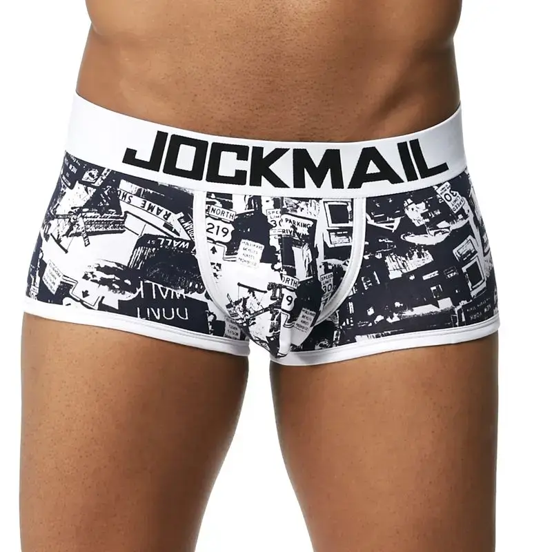 Male Panties Breathable Boxers Cotton Sexy Men Underwear U convex pouch Gay Underpants Printed 17 models boxershorts