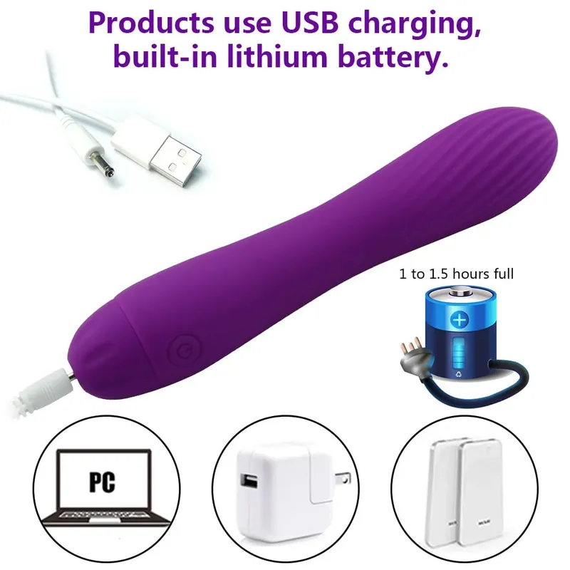 Vajina Stimülasyonu için Vibratör Titreşimli Silikon Şarj Edilebilir G Spot Yapay Penis Vibratör Masaj 7 Titreşim Desenleri Seks Oyuncak Kadın